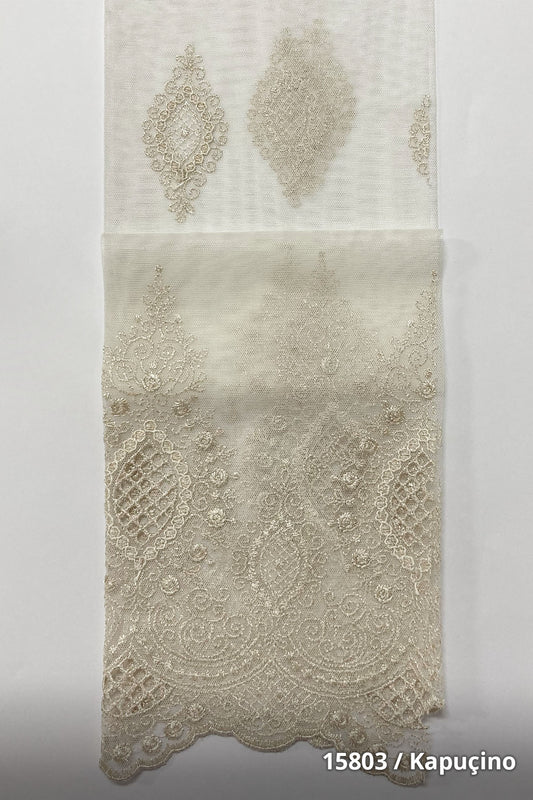 Grek Kordone Aplik 15803 Özel Ölçü Tül Perde - Premier Home