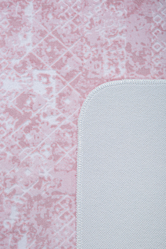 Banyo 2li Kaydırmaz Paspas Takımı Pudra 60x100