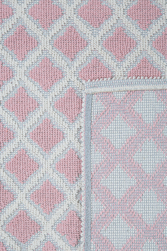 Banyo 2li Paspas Takımı Baklava Pembe 60x100