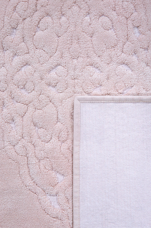 Banyo 2li Paspas Takımı Tuğra Pudra 60x100