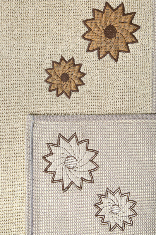 Banyo 2li Paspas Takımı Yıldız Bej 60x100