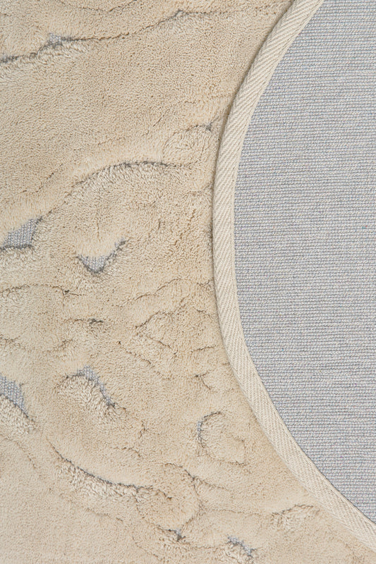 Banyo Yuvarlak 2li Paspas Takımı Bej 60x100