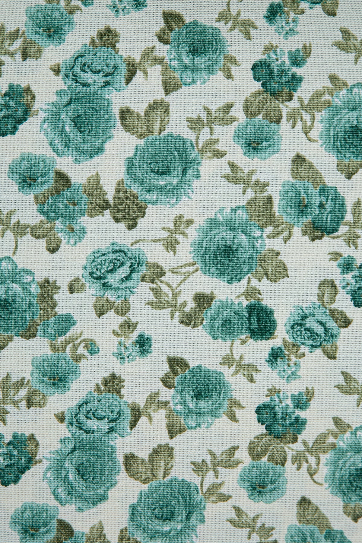 Duck Güllü Kırlent Kılıfı Turkuaz Bej V1 40x40