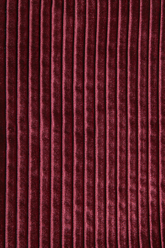 Fitilli Kadife Kırlent Kılıfı Bordo 30x50