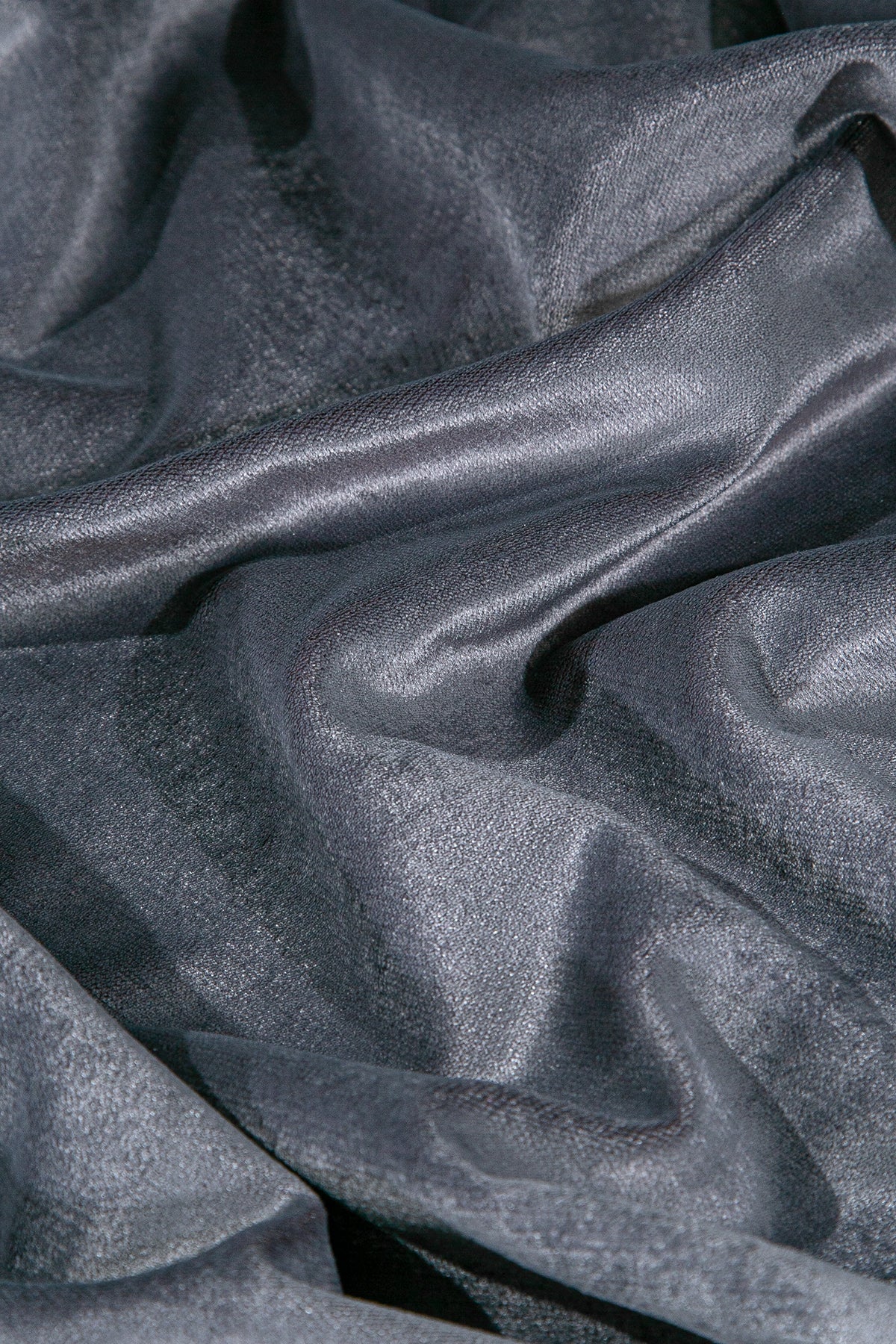 Kadife Halkalı Fon Perde Antrasit 140x260