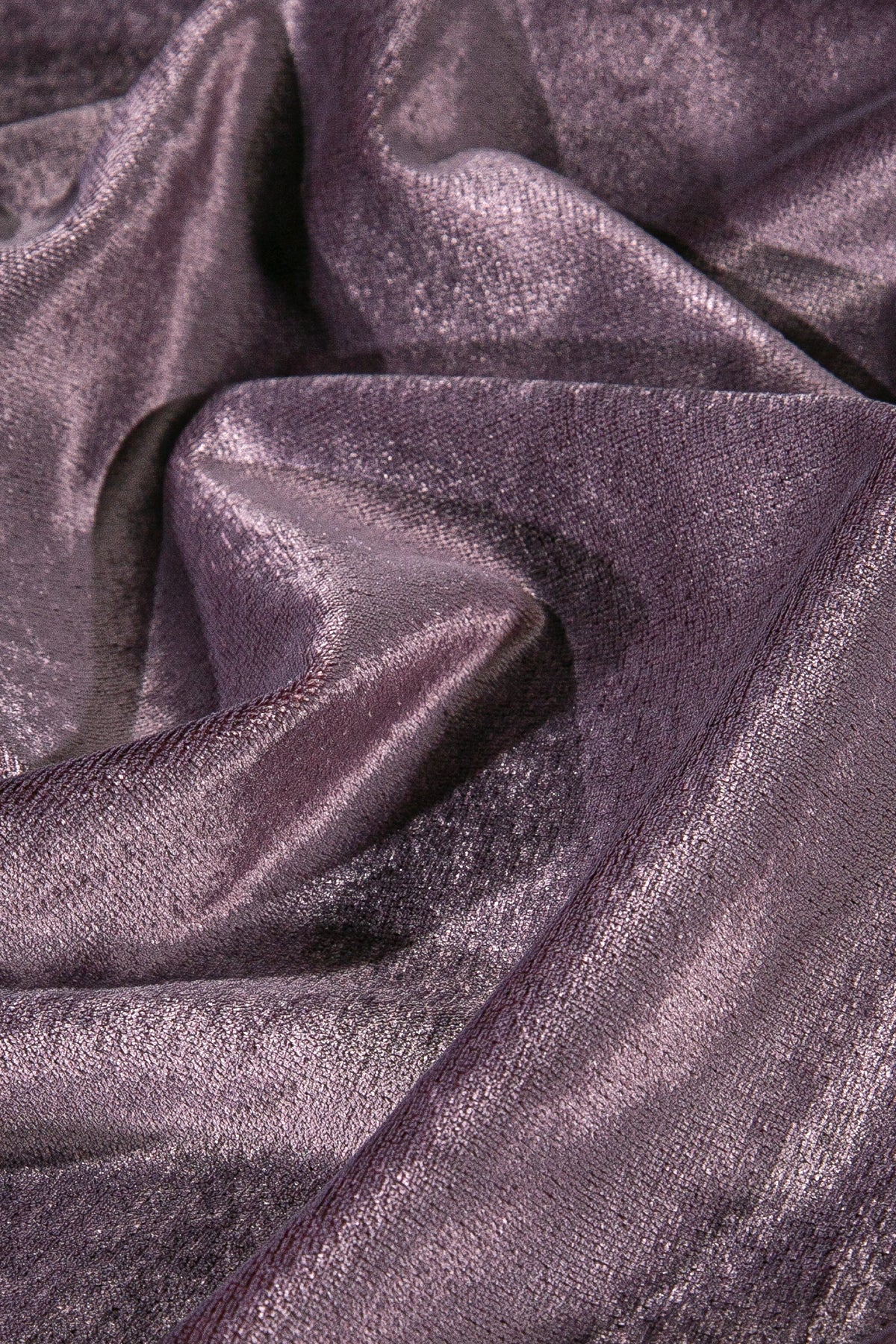 Kadife Halkalı Fon Perde Mor 140x260