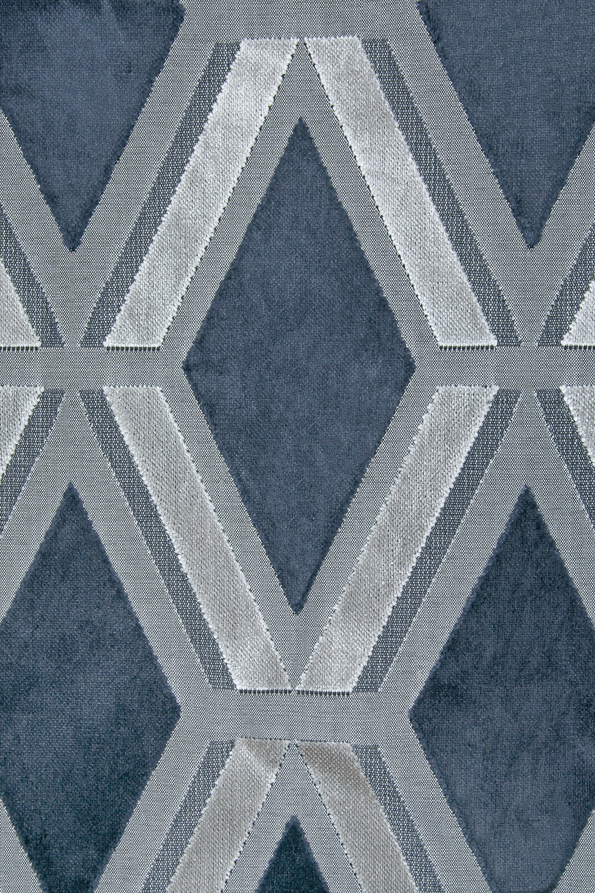 Kadife Kırlent Kılıfı Lacivert Gri V1 50x50