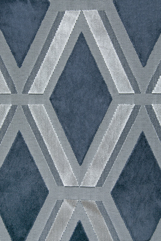 Kadife Kırlent Kılıfı Lacivert Gri V1 50x50