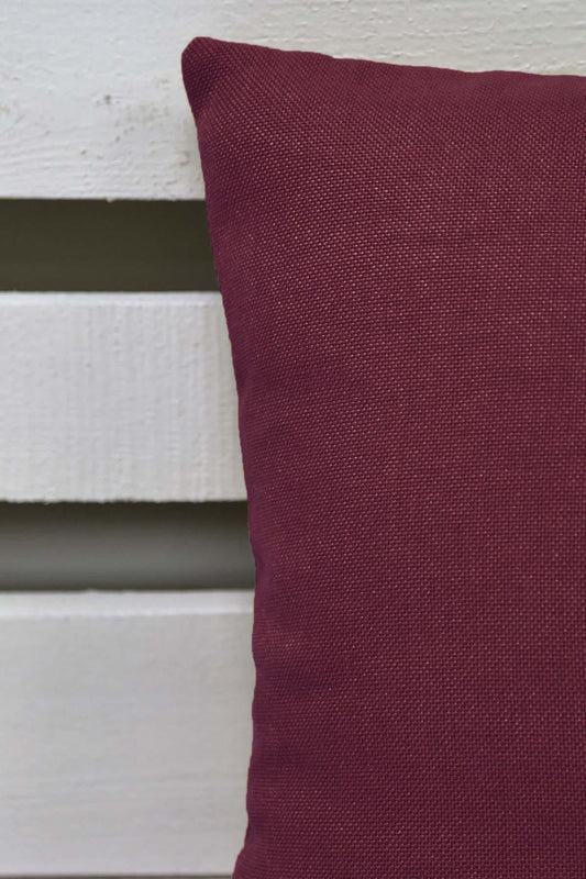 Melodie Keten Kırlent Bordo 50x50 cm