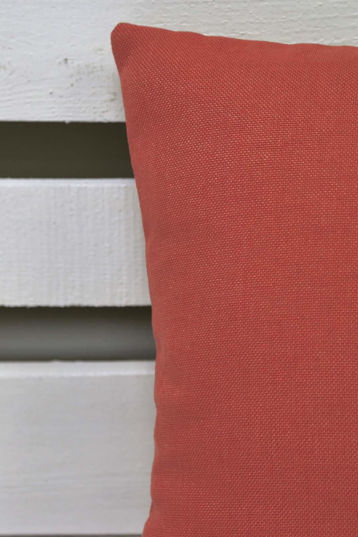 Melodie Keten Kırlent Mercan 50x50 cm