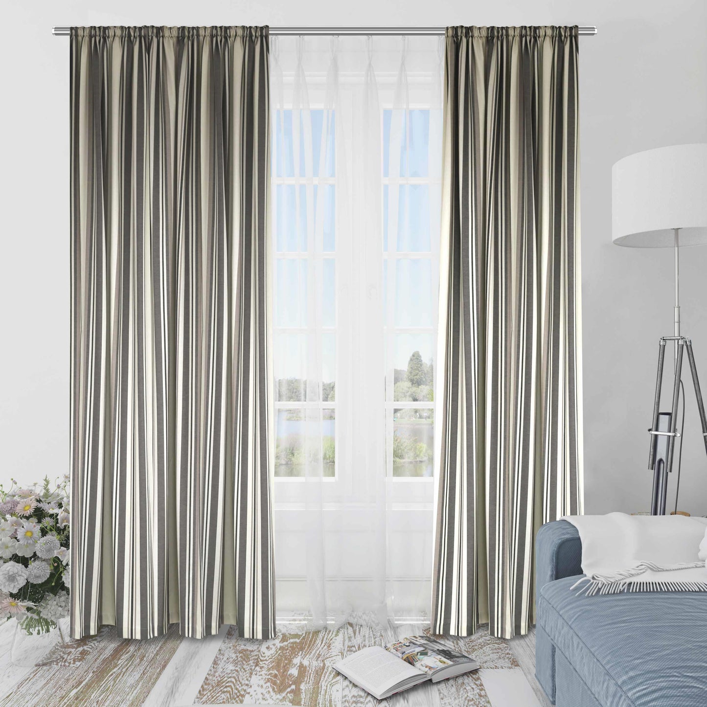 Premier Home Elit Canvas Fon Perde 170X260 Antrasi