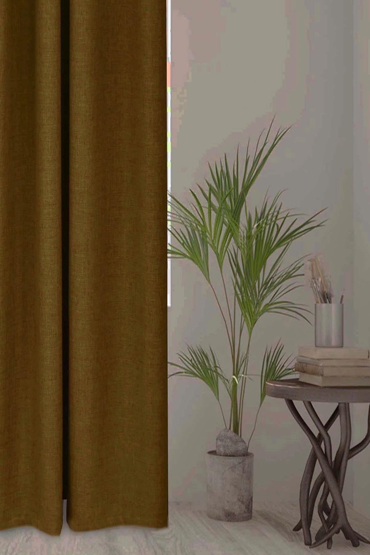 Premier Home Fon Perde Hardal 140X270 Tek Kanat