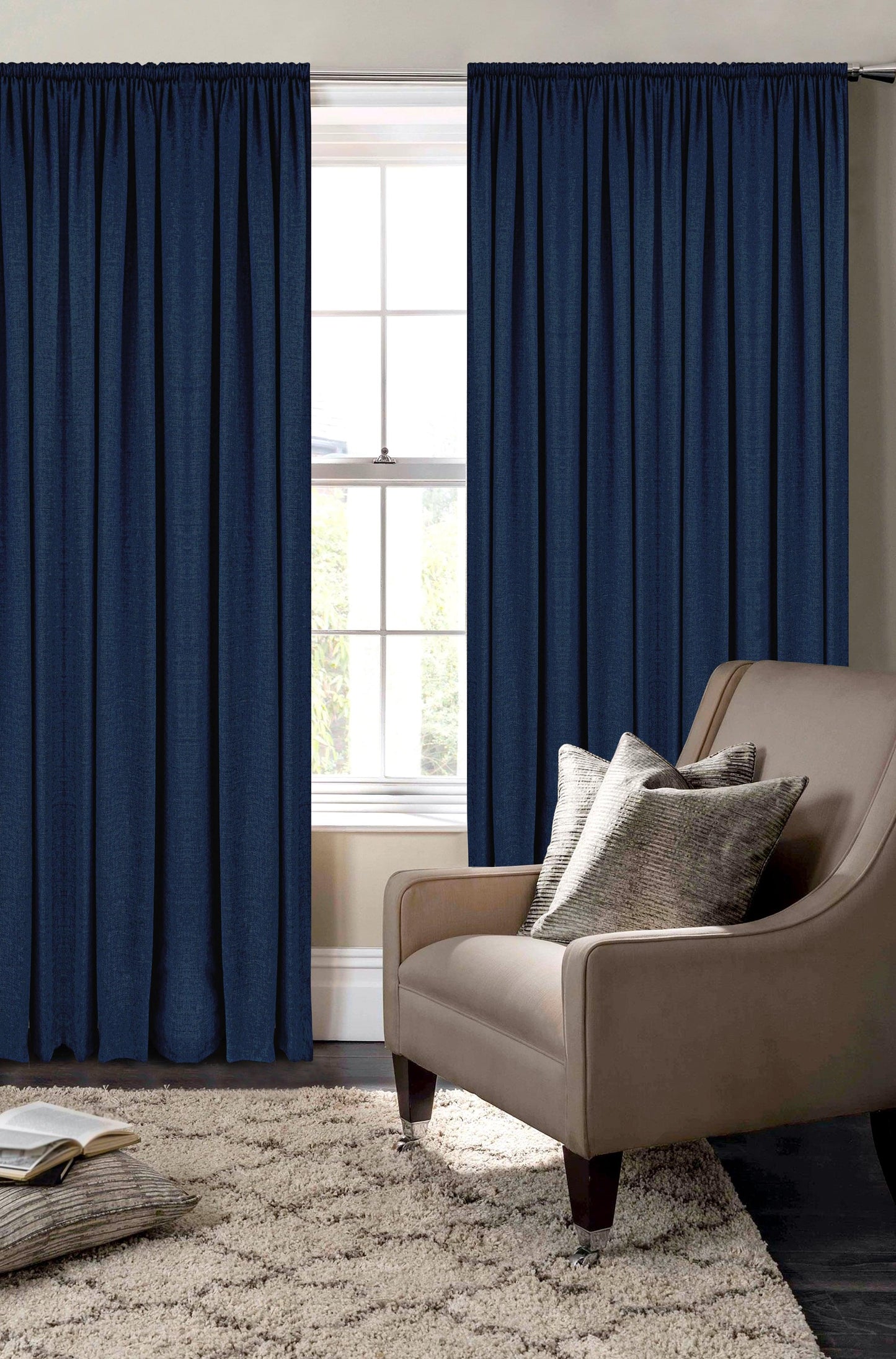 Premier Home Fon Perde Lacivert 140X270 Tek Kanat