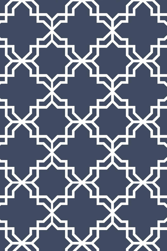 Premier Home Geometrik Fon Perde Lacivert 170X270