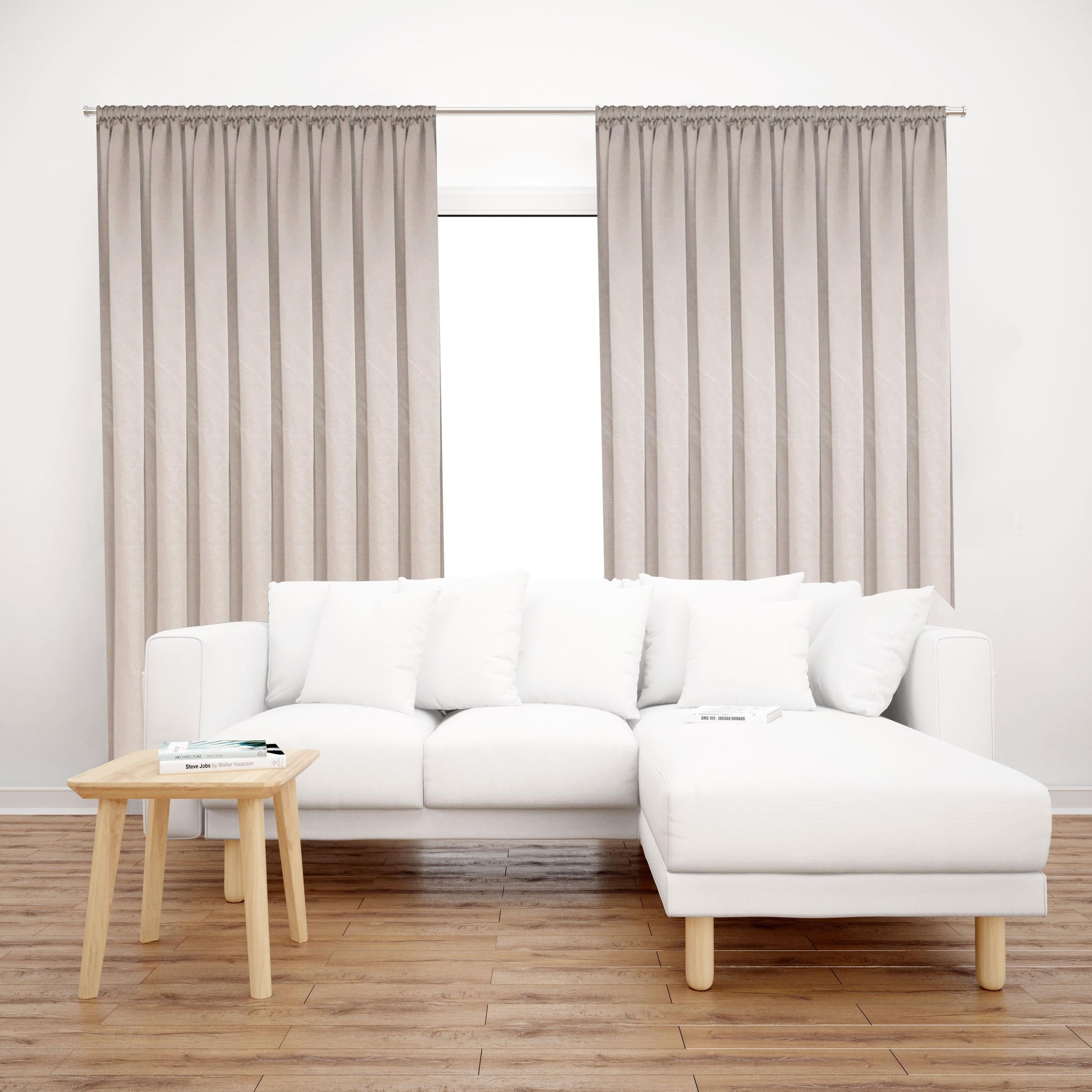 Premier Home Saten Fon Perde 140X260 Açık Bej