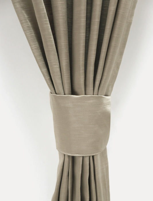 Premier Home Saten Fon Perde 140X260 Koyu Bej