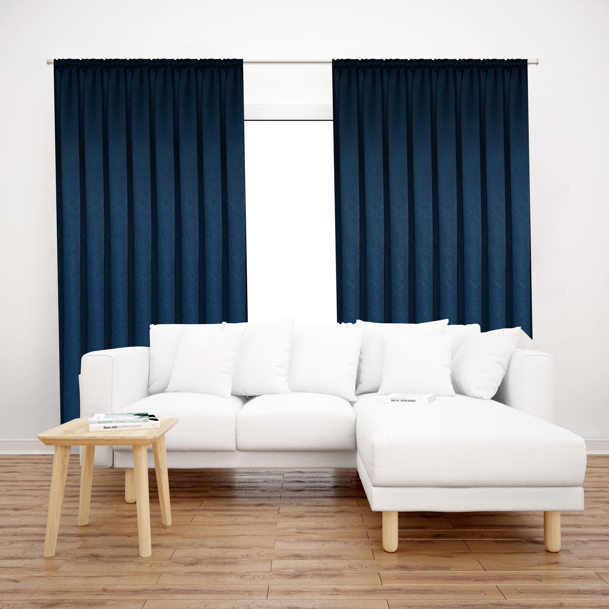 Premier Home Saten Fon Perde 140X260 Lacivert