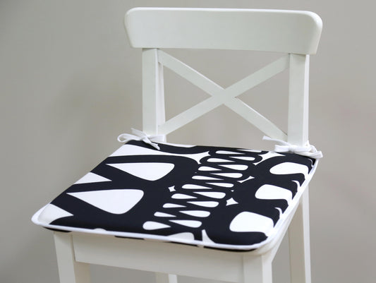 Premier Sandalye Minderi Siyah Beyaz 2 40X40