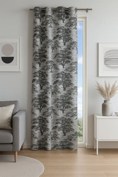 Ancona Halkalı Fon Perde Antrasit 140x260