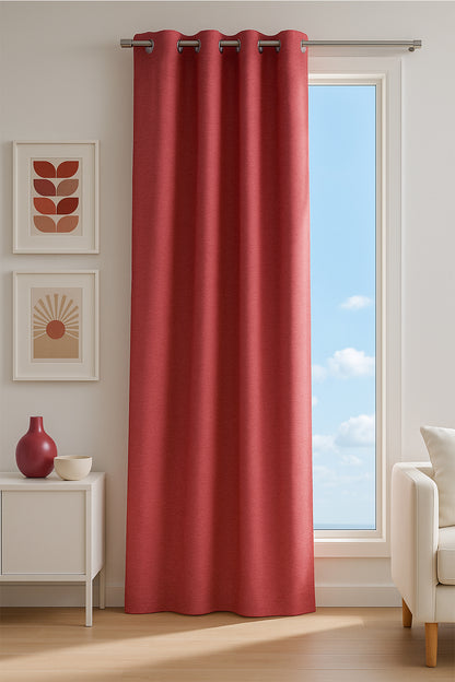 Artemis Halkalı Fon Perde Kırmızı 140x260