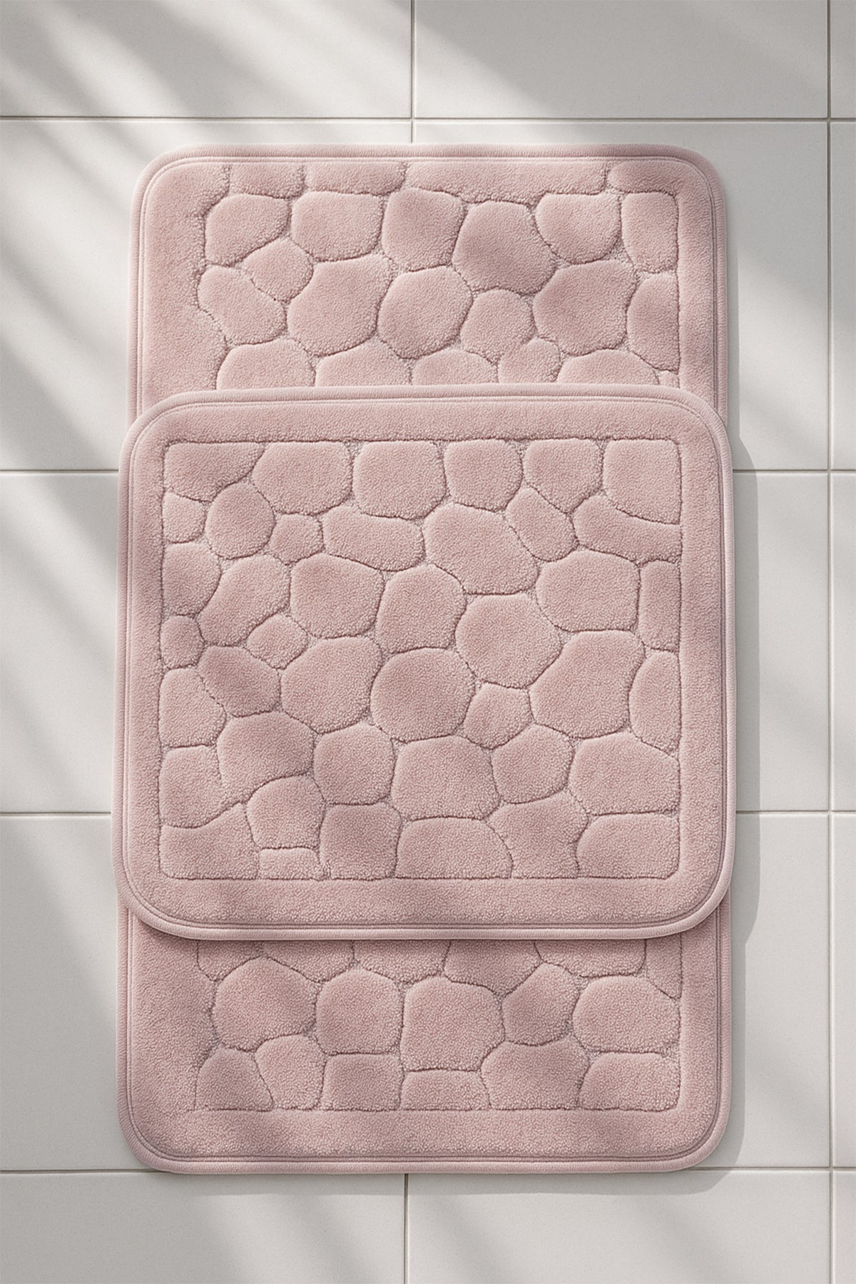 Banyo 2li Paspas Takımı Pudra 60x100