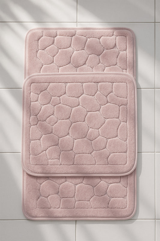 Banyo 2li Paspas Takımı Pudra 60x100