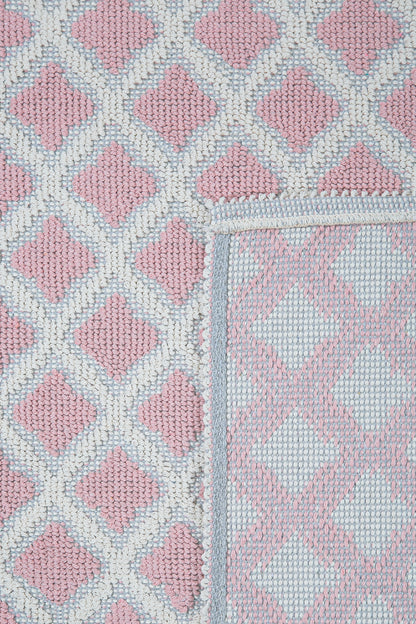 Banyo 2li Paspas Takımı Baklava Pembe 60x100