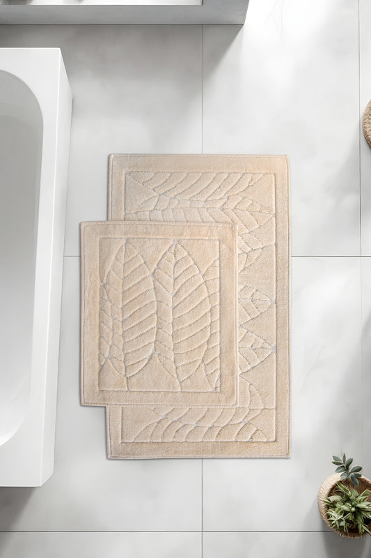 Banyo 2li Paspas Takımı Geo Bej 60x100