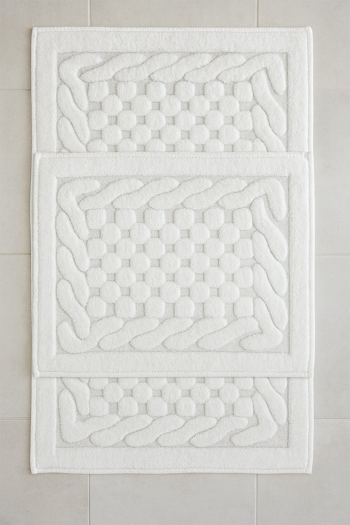 Banyo 2li Paspas Takımı Kırık Beyaz 60x100