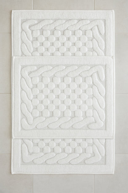 Banyo 2li Paspas Takımı Kırık Beyaz 60x100