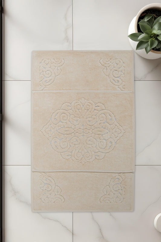 Banyo 2li Paspas Takımı Tuğra Bej 60x100
