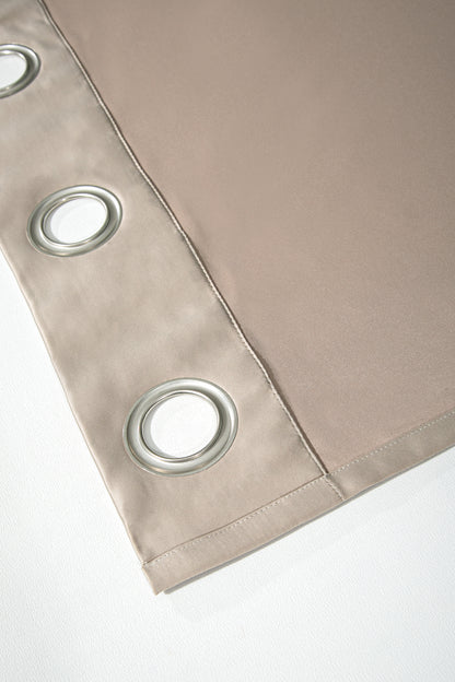 Blackout Halkalı Fon Perde Bej 140x260