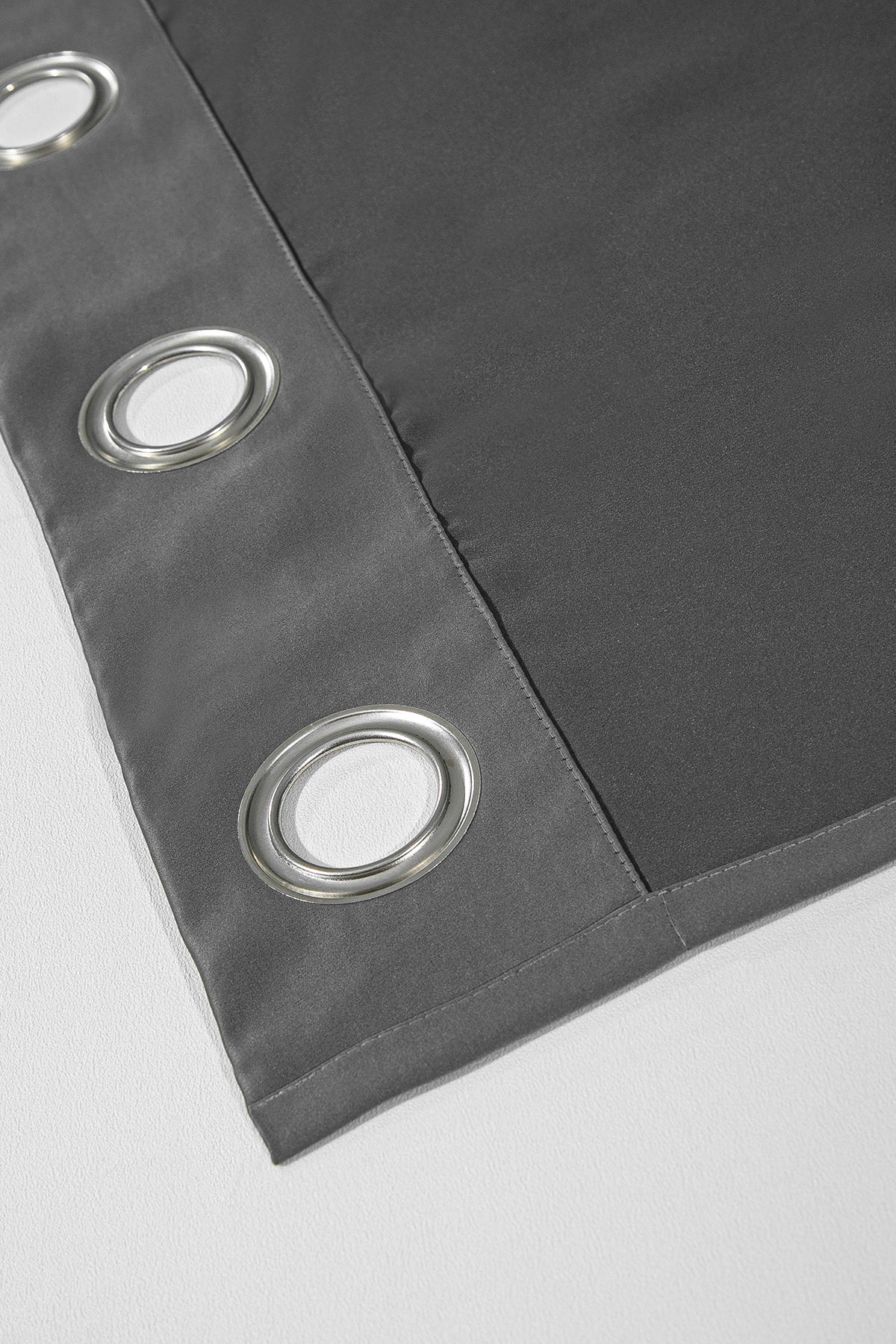 Blackout Halkalı Fon Perde Koyu Gri 140x260