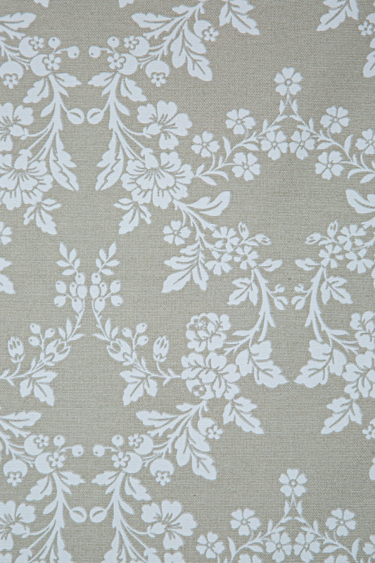 Duck Çiçekli Kırlent Kılıfı Bej Beyaz V1 45x50