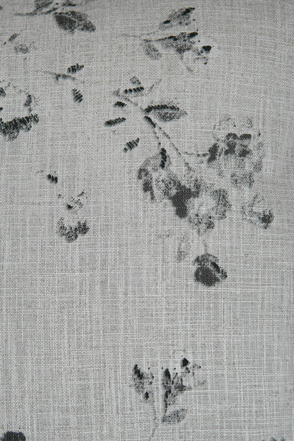 Duck Çiçekli Kırlent Kılıfı Gri 40x40
