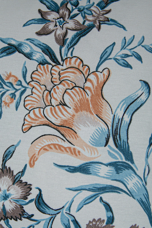 Duck Çiçekli Kırlent Kılıfı Turkuaz Mavi 40x40
