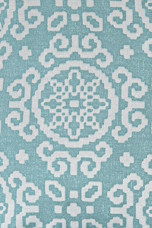 Duck Damask Kırlent Kılıfı Turkuaz 40x40