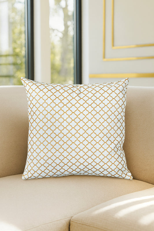 Duck Geo Kırlent Kılıfı Gold Bej 40x40