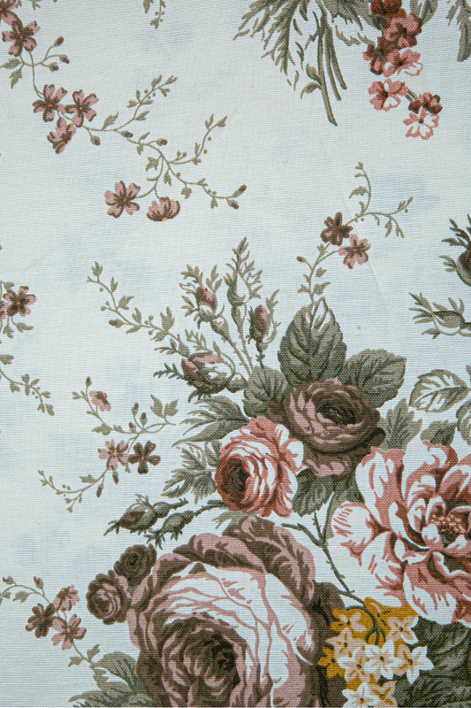 Duck Güllü Kırlent Kılıfı Kahve Bej V1 40x40