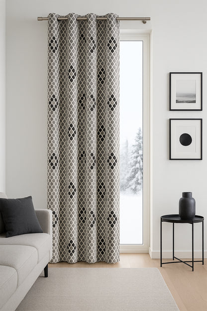 Duck Halkalı Fon Perde Gri 140x260