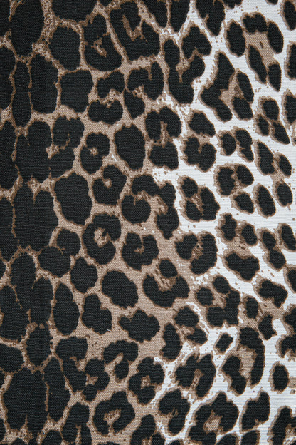 Duck Leopar Kırlent Kılıfı Kahve V1 45x45