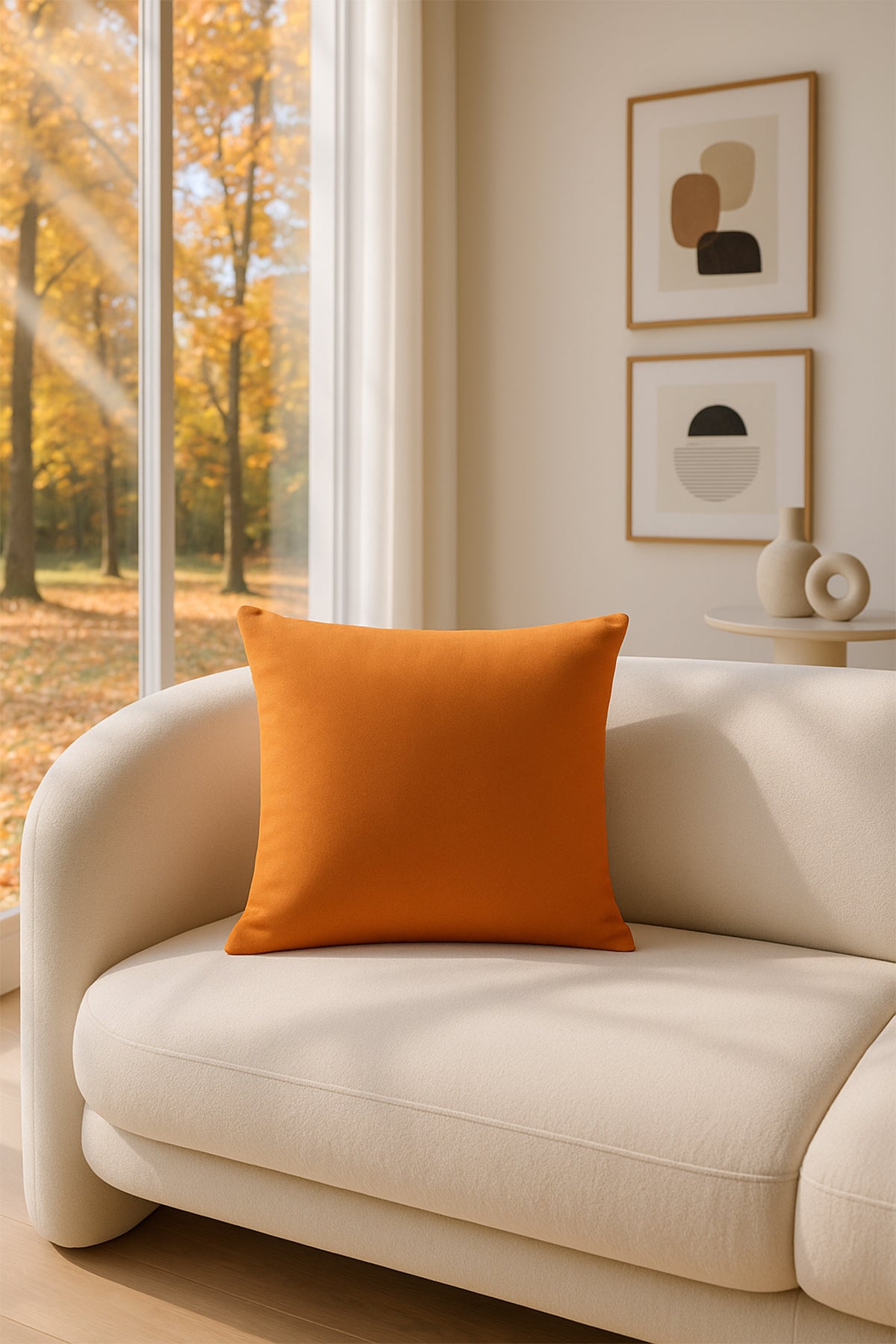 Düz Duck Kırlent Kılıfı Turuncu V1 45x50