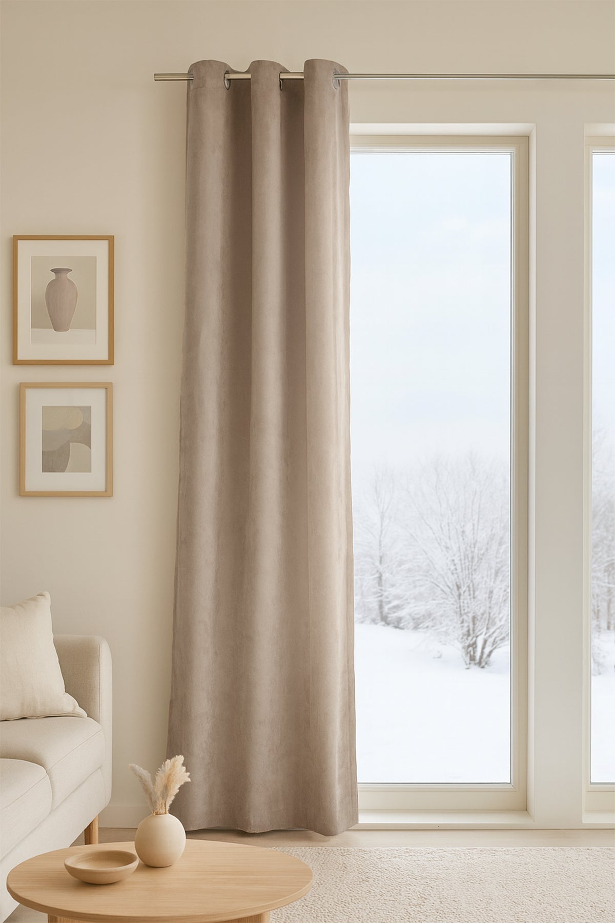 Espo Harmony Halkalı Fon perde Ten 140x245