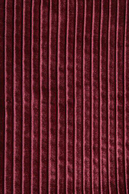 Fitilli Kadife Kırlent Kılıfı Bordo 30x50