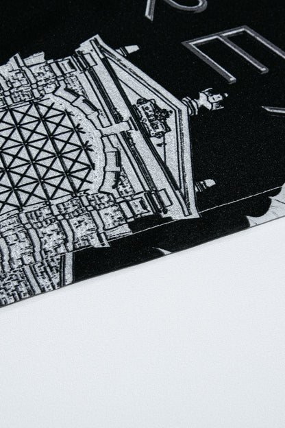 Helsinki Duş Perdesi Siyah Beyaz 180x200