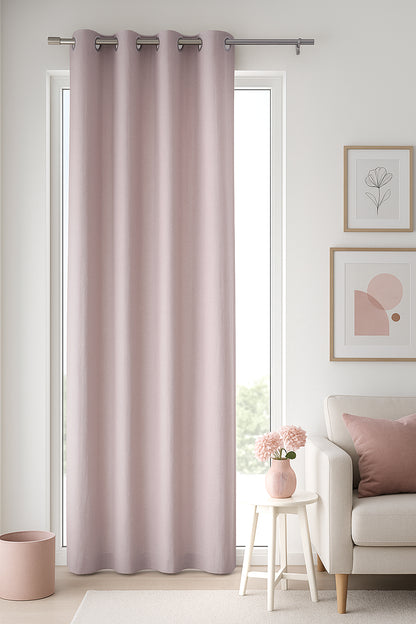 Impulse Halkalı Fon Perde Pudra 140x260