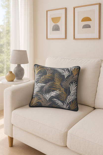 Jakar Kırlent Kılıfı Gold Antrasit V1 45x45