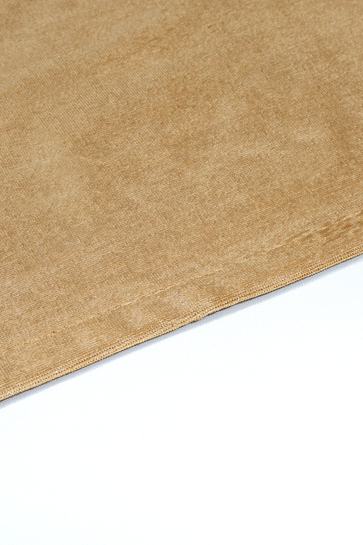 Kadife Halkalı Fon Perde Gold 140x260