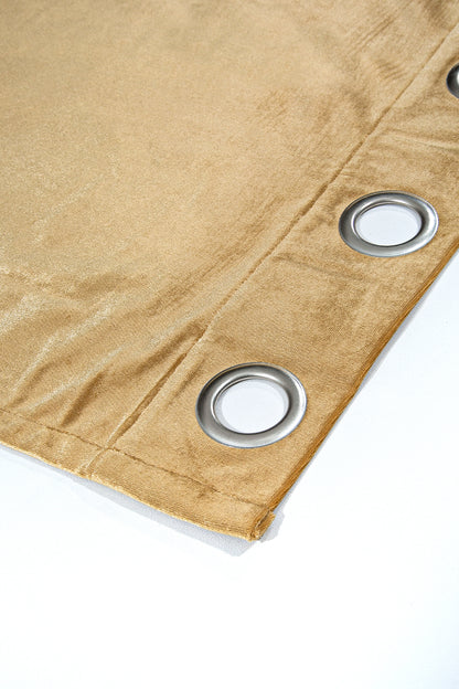 Kadife Halkalı Fon Perde Gold 140x260