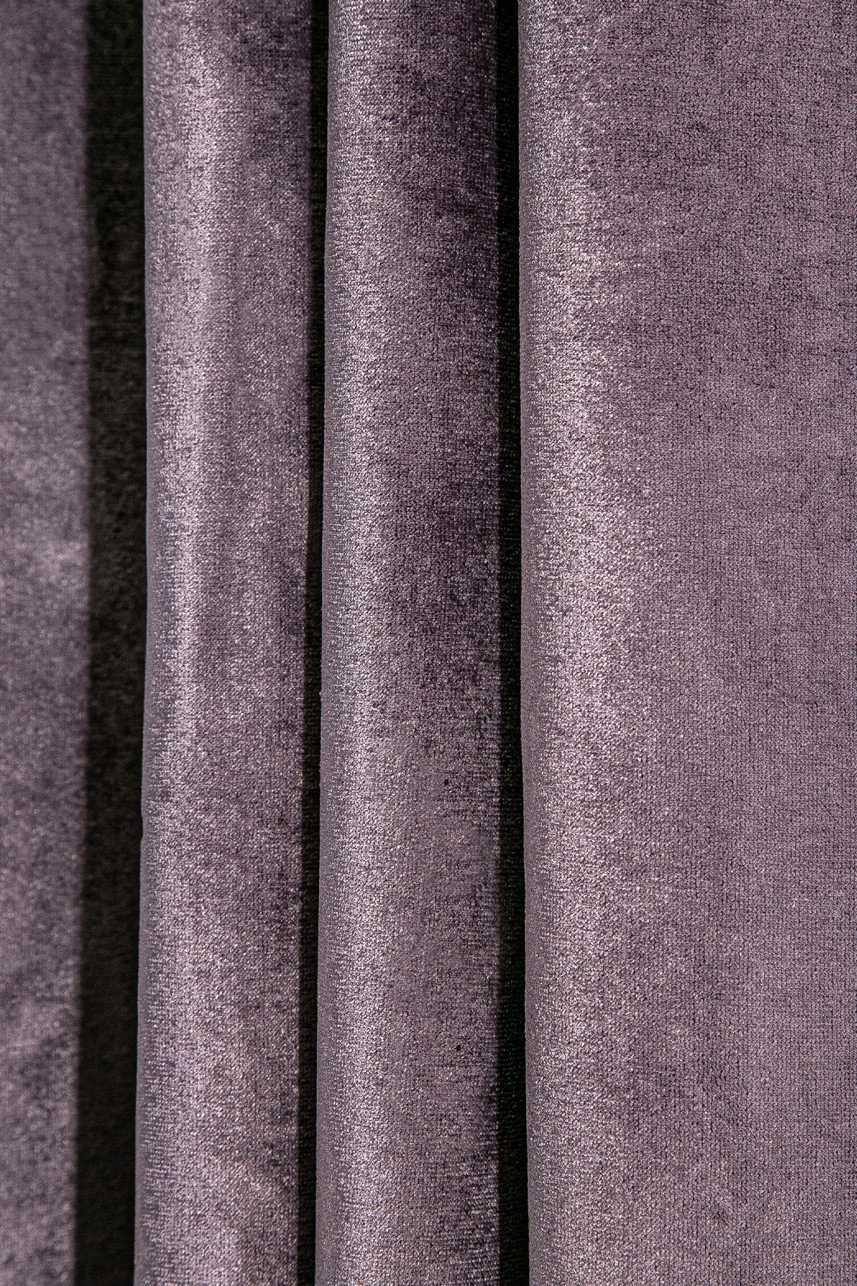 Kadife Halkalı Fon Perde Mor 140x260